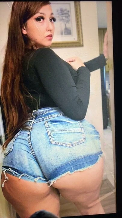 Big Ass Rose Latina PAWG In Jean Shorts Cum Tribute