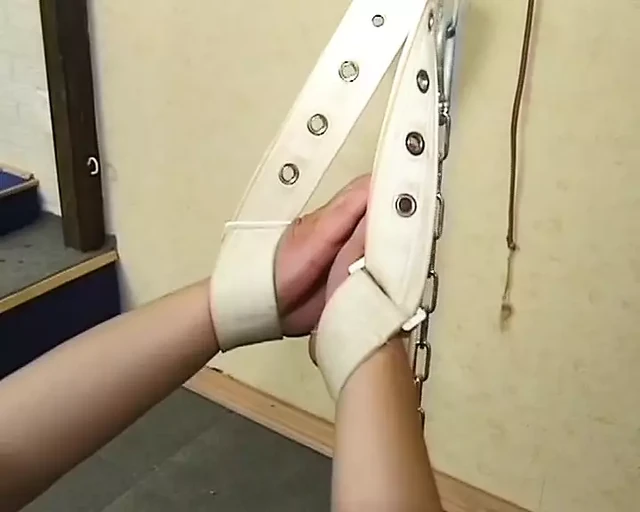 Big boobed German bitch tied up and stuffed with big dildos