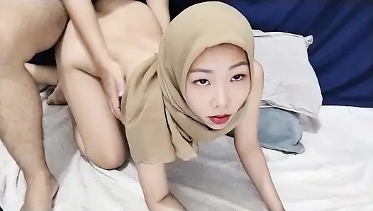 Malay hijab girl fucking with friends until him cuming