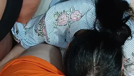 Our risky threesome in a public toilet