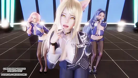 mmd iki kez - konuşan ahri seraphine kaisa seksi kpop dans league of legends hentai sansürsüz 4k 60 fps