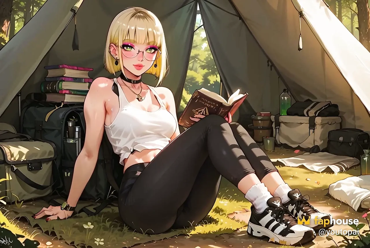 Camping with a Bespectacled Nerd Tourist - Dirty Sex in a Tent in the Middle of an Ai Forest