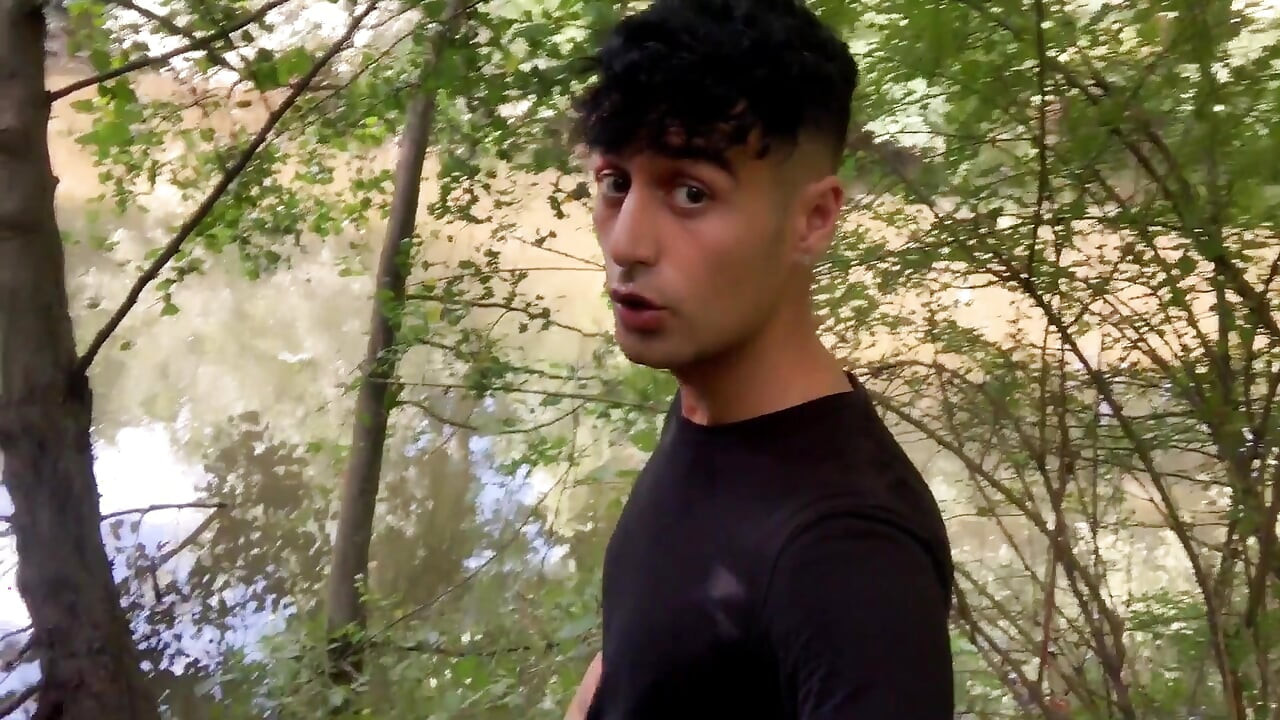6 Outdoor Places Jerking in One Day and Big and Far Cumshot on a Path Edging