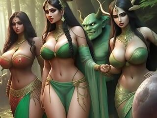 Indische Desi Bhabi Monsters compilatie Kunstmatige intelligentie generated alien porno