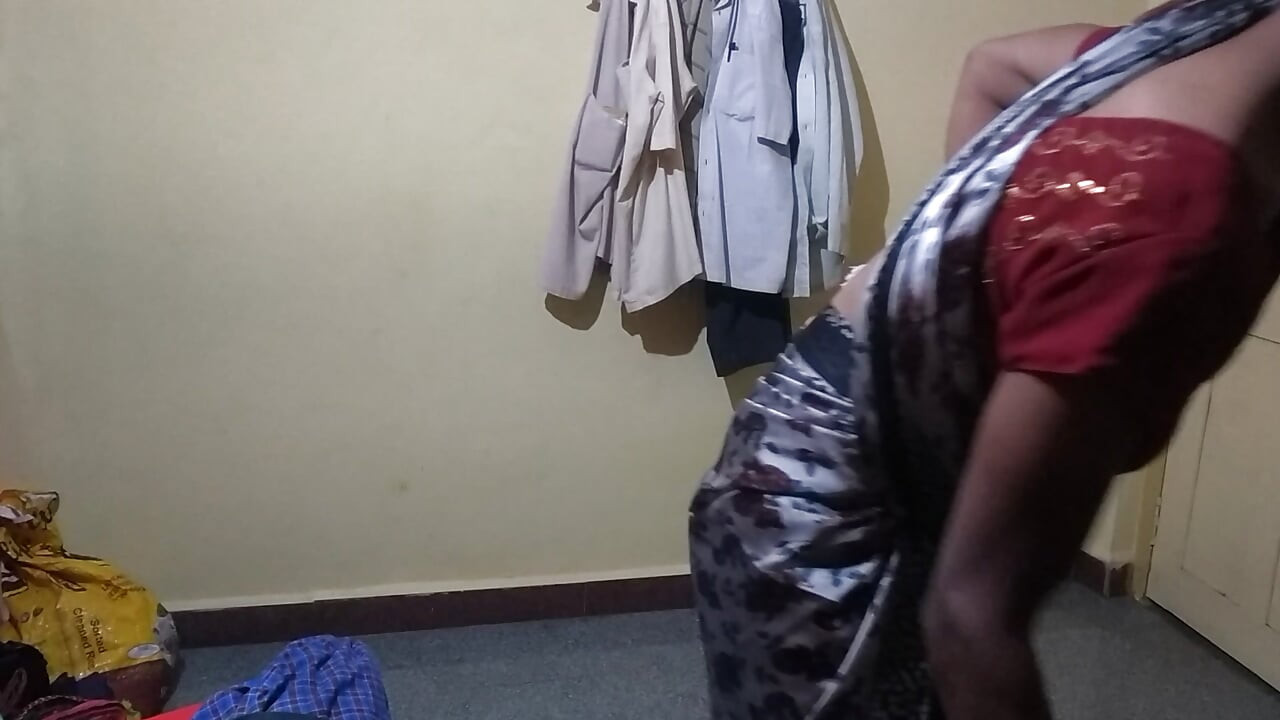 Cleaning home in mom's saree