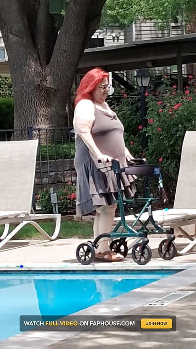 Summer Has Arrived! Time for the First Visit to the Pool Sexy Big Nurse Vicki Style!