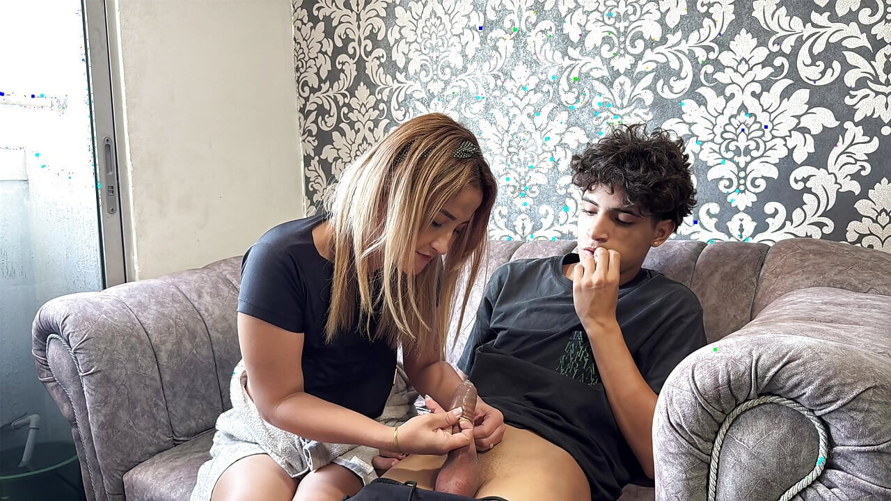 Big-ass stepmom teaches her little stepson how to fuck a woman and fulfills her dream fantasy.
