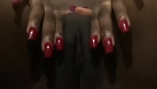 Black whore solo masturbation