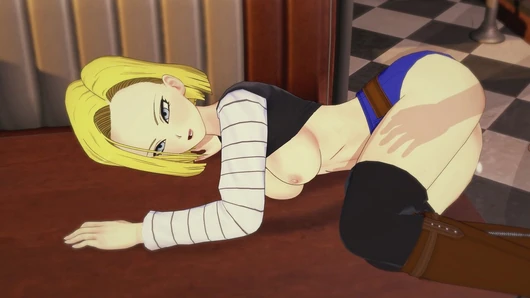 Dragon Ball Android 18 chupa, folla y es preñada