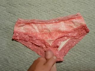 Cum on wife's panties 2