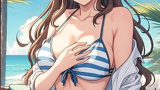 Konten Kartun AI Generated, video tanpa sensor gadis anime 18 tahun, kartun 3d closeup oleh Kiidzy Animates