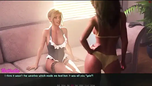 AWAM #15 - Sophia had to bath the old guys...Nathalie and Sophia had a sexy moment