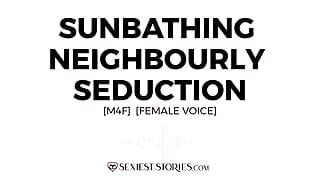 Erotiek audioverhaal: zonnebadende buurman verleiding (m4f)