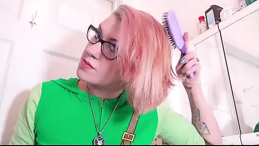Damp Hair Brush and Straighten