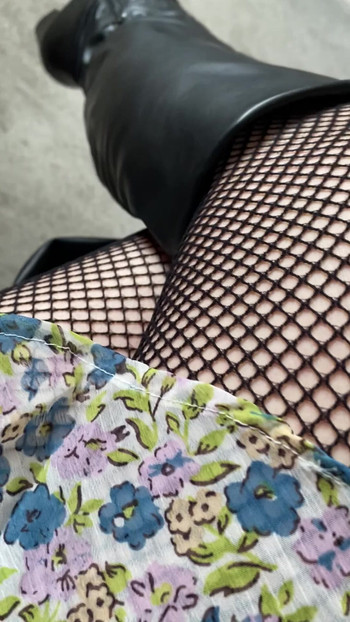 New Boots and wet panties