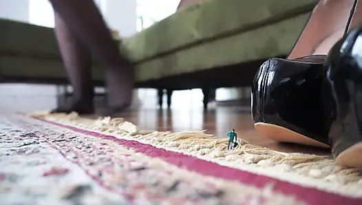 Giantess Plays Hide and Seek with Shrunken Colleagues