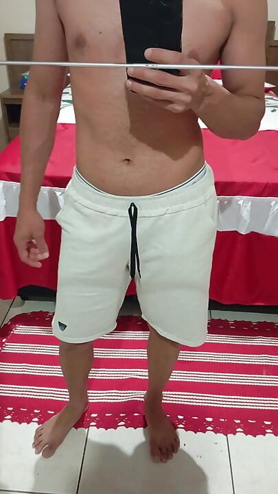 White gym shorts