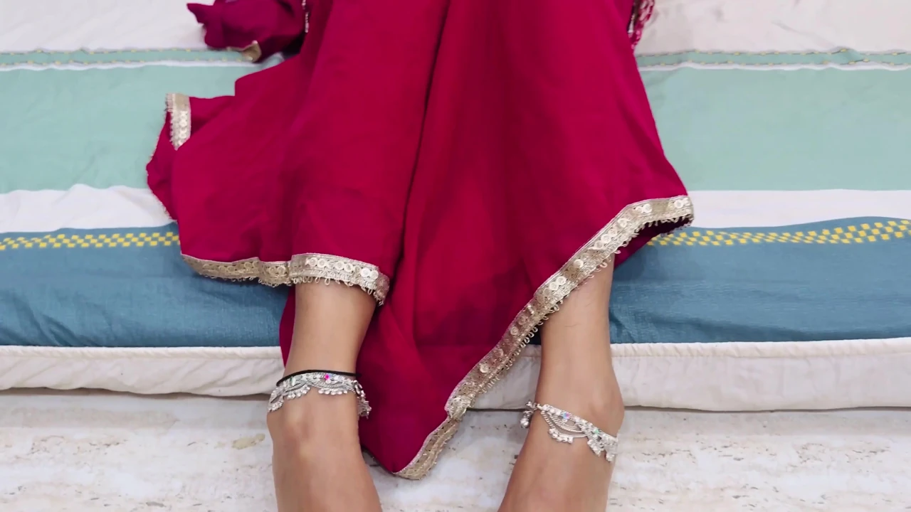 Indian Wife Video Call with Husband Seducing but Wife Cheats on a Husband While Having Sex with Devar in Hindi