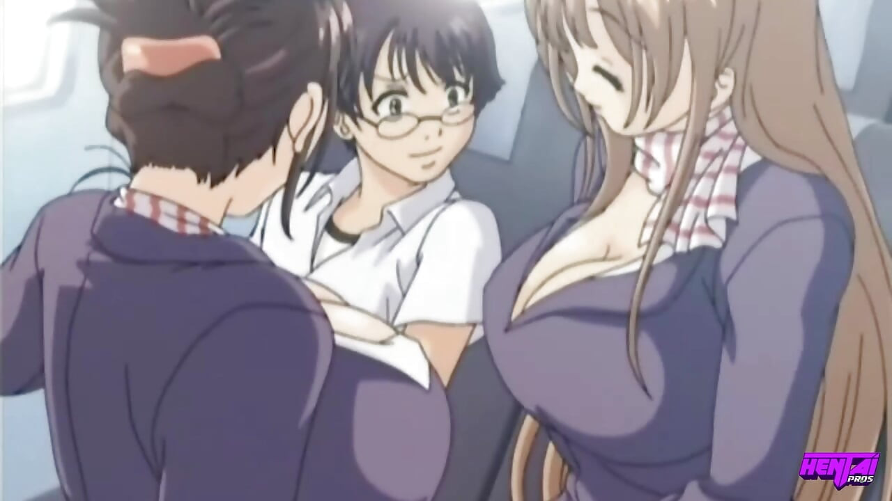 HENTAI PROS - A nagymellű szépségek úgy rendezik érzéseiket, hogy megosztanak egy vad hármast kemény szomszédjukkal