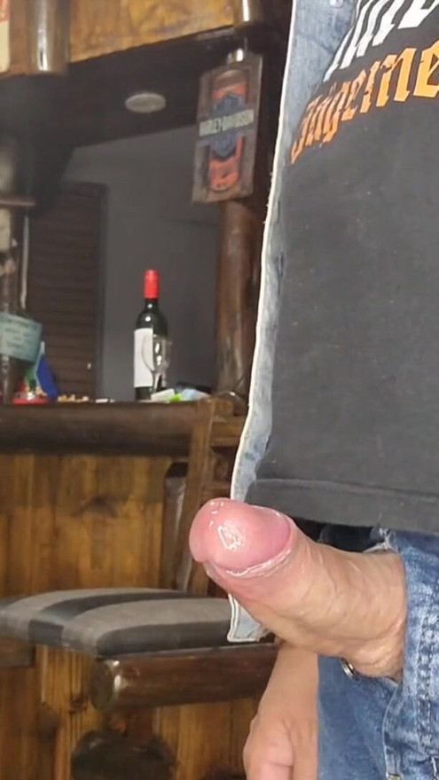 Bikerchick jerking me off while i finger her pussy leads to massive watery cumshot | Clip 1