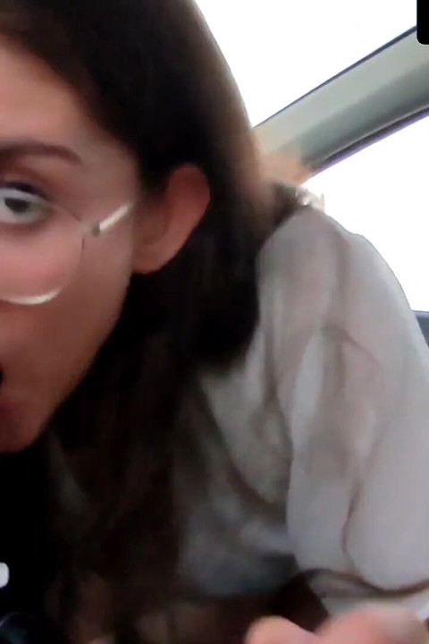 Public Car Blowjob Cum in Mouth Swallow Teen