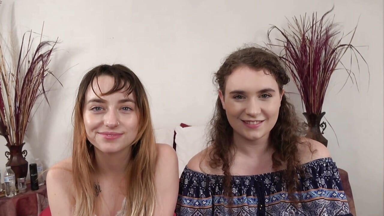 Desperate Amateurs Caralynn Lana Mia and Alisha Adams get their tight pussies backed hard by big white cock