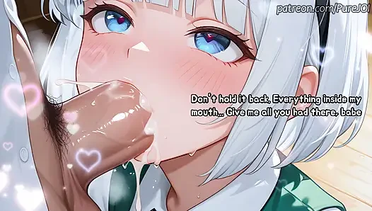 Youmu yang horny mengatur threesome yang luar biasa dengan Reisen (Sex JOI)