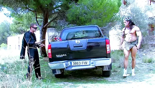 Hard fuck in the car and outdoors, she was insatiable