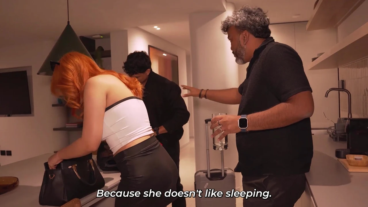 I share the same hotel bed with my stepmother due to a hotel error.