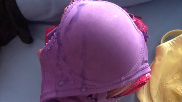 cum on my little satin bra