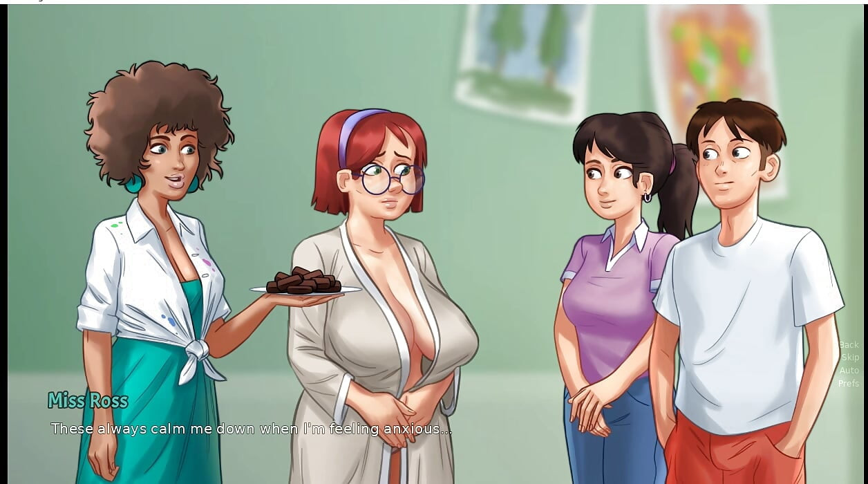 Summertime saga - gameplay - roleplay - judith posing nude for art