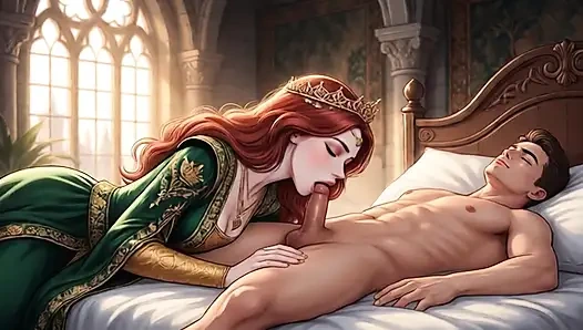 Hot AI princess lets you fuck her in her palace