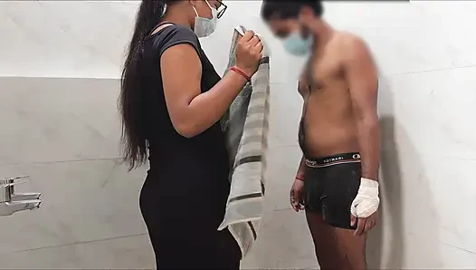 Stepsister Helps Her Stepbrother to take a bath