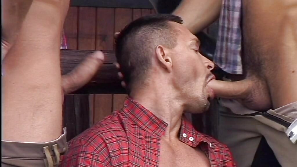 I Am a Young Hung Jock Who Gets Pounded Anal by Two Muscle