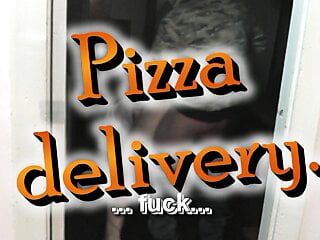 Pizza delivery. Pizza delivery man fucke doggystyle Milf in kitchen and cum in pussy. Creampie. Cumshot. Sex doggy style
