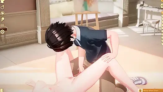 Cewek sange ini lagi asik gameplay sama pacarnya sendirian di kamar