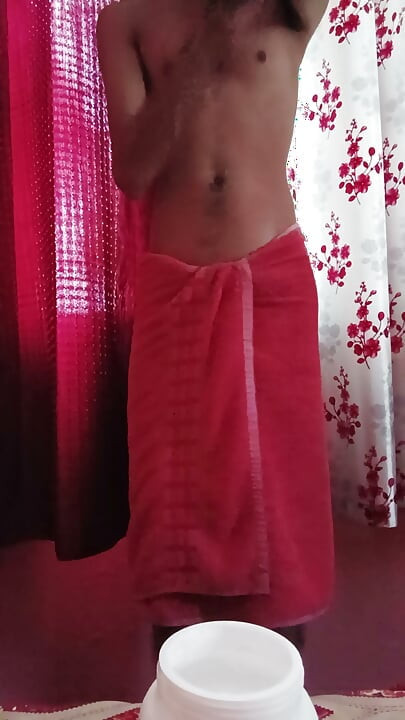 After a quick shower, a body massage
