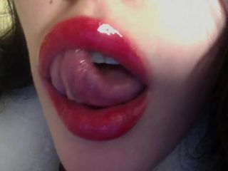 Sexy rote glänzende Lippen