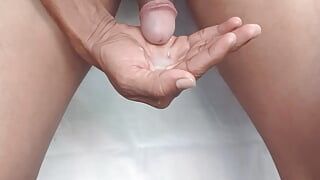 Ejaculação indiana pênis punheta preto grande