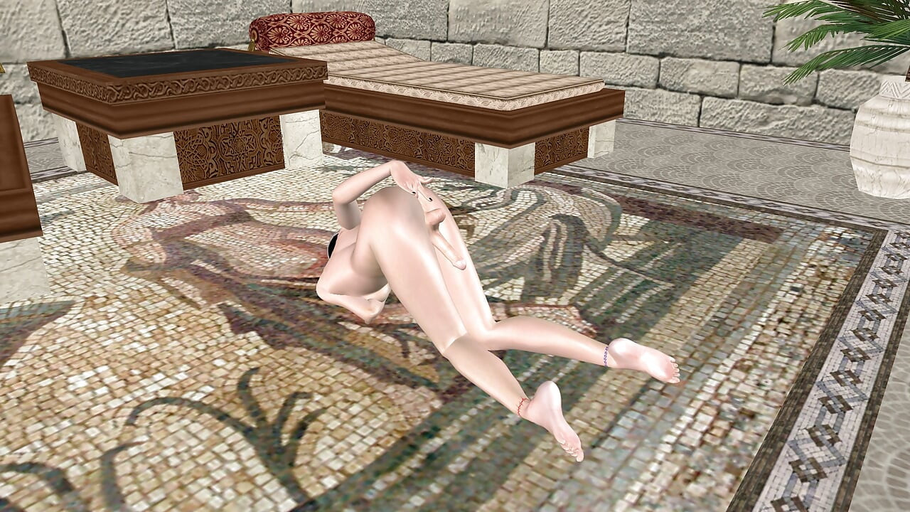 Beautiful Shemale Fingers Ass on Floor 3D Cartoon Hentai