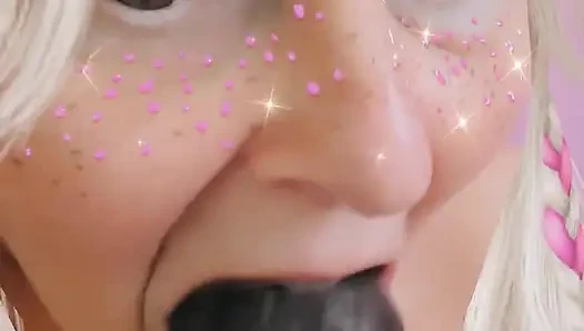 Peter schlampig, diese hure bekommt das gesicht, das sie schmecken wird