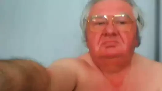 Büyükbaba inme üzerinde web kamerası