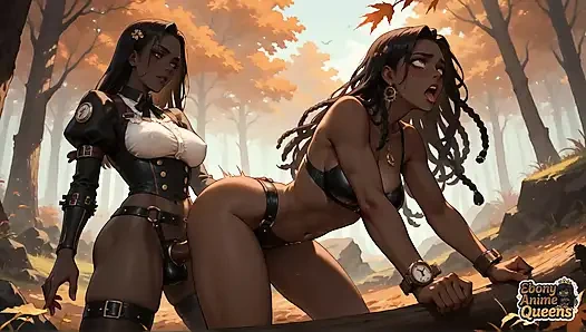 Enjoy Oral Pleasure with a Sloppy Dark-hued Mega-slut in an Autumn Forest. It Was My First Time Having Bare Hook-up