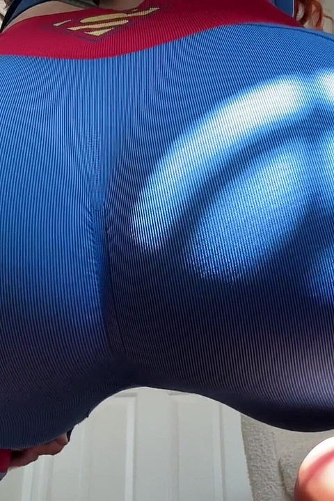 Evil Supergirl's Ass Worship, Blowjob, Pegging, and Facial for Powerless Superman