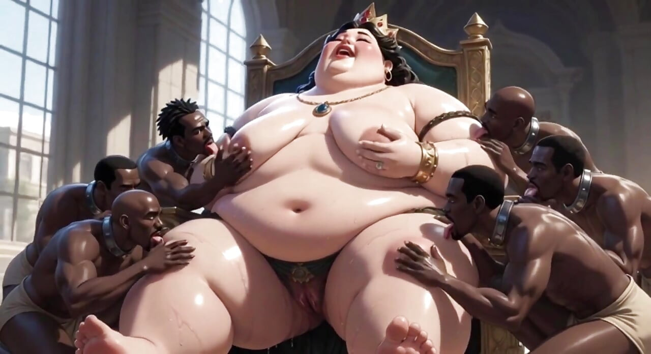 Massive BBW Mistress Full Body Worship - Slaves Lick Her to Ecstasy