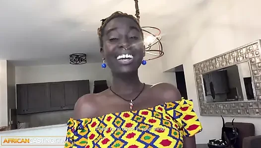 This EBONY Slut dropped down & started GAGGING On My BWC before she gets FACIAL POV