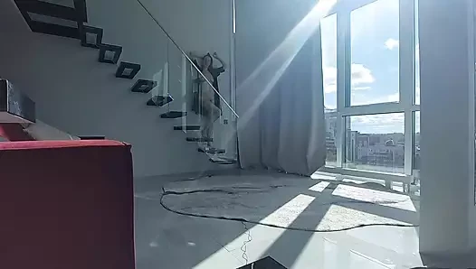 Hot Redhead Masturbates Her Hairy Pussy to Squirt and Moan