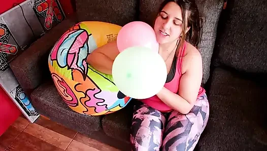 Ride and Deflate Beachball with Leggings - Bunny Looner