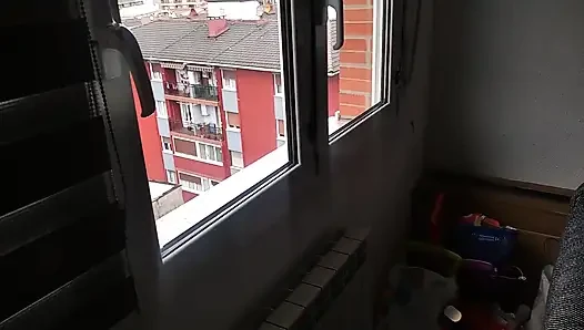 Azgın adam ve büyük sert yarakla fincana boşalma