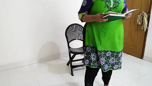 BBW teacher sitting on a chair reading a book when a stranger entered the room & tied her hands Roughly & fucked her